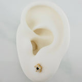 Topos Flor 0.75gr / 3.8mm Oro Amarillo 18K &