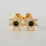 Topos Flor 0.95gr / 4mm Oro Amarillo 18K &