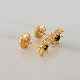 Topos Flor 0.95gr / 4mm Oro Amarillo 18K &