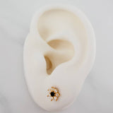 Topos Flor 0.95gr / 4mm Oro Amarillo 18K &