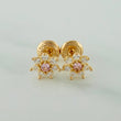 Topos Flor 0.95gr / 4mm Oro Amarillo 18K &