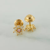 Topos Flor 0.95gr / 4mm Oro Amarillo 18K &