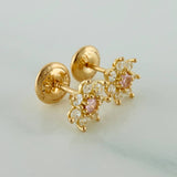 Topos Flor 0.95gr / 4mm Oro Amarillo 18K &