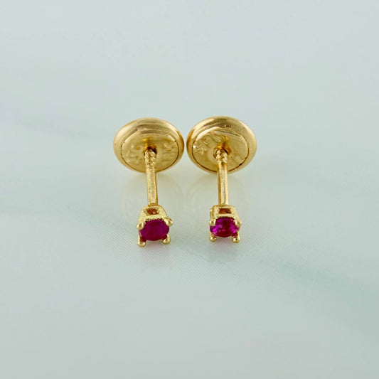 Spark Stud Earrings 0.5gr / 1mm 18K Yellow Gold &