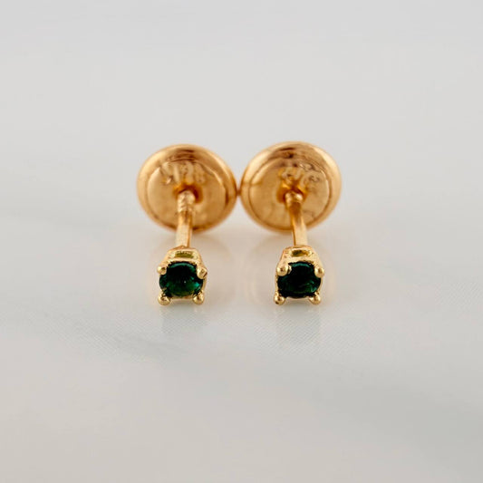 Spark Stud Earrings 0.5gr / 1mm 18K Yellow Gold &