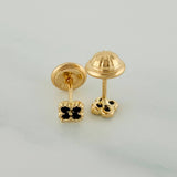 Topos Trebol Flor 0.6gr / 3mm Oro Amarillo 18K &