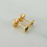 Topos Trebol Flor 0.6gr / 3mm Oro Amarillo 18K &