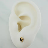 Topos Trebol Flor 0.6gr / 3mm Oro Amarillo 18K &