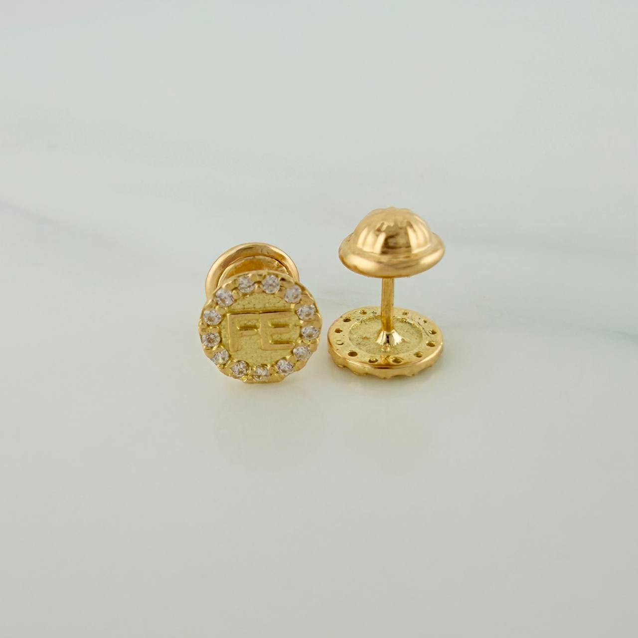 Faith Stud Earrings 1.05gr / 3mm 18K Yellow Gold &