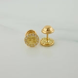 Faith Stud Earrings 1.05gr / 3mm 18K Yellow Gold &