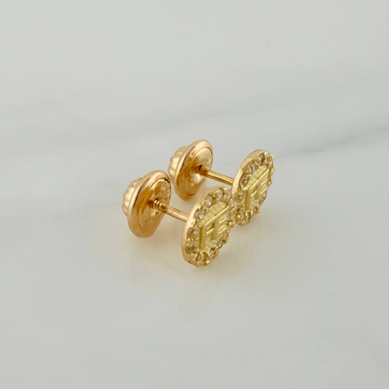 Faith Stud Earrings 1.05gr / 3mm 18K Yellow Gold &
