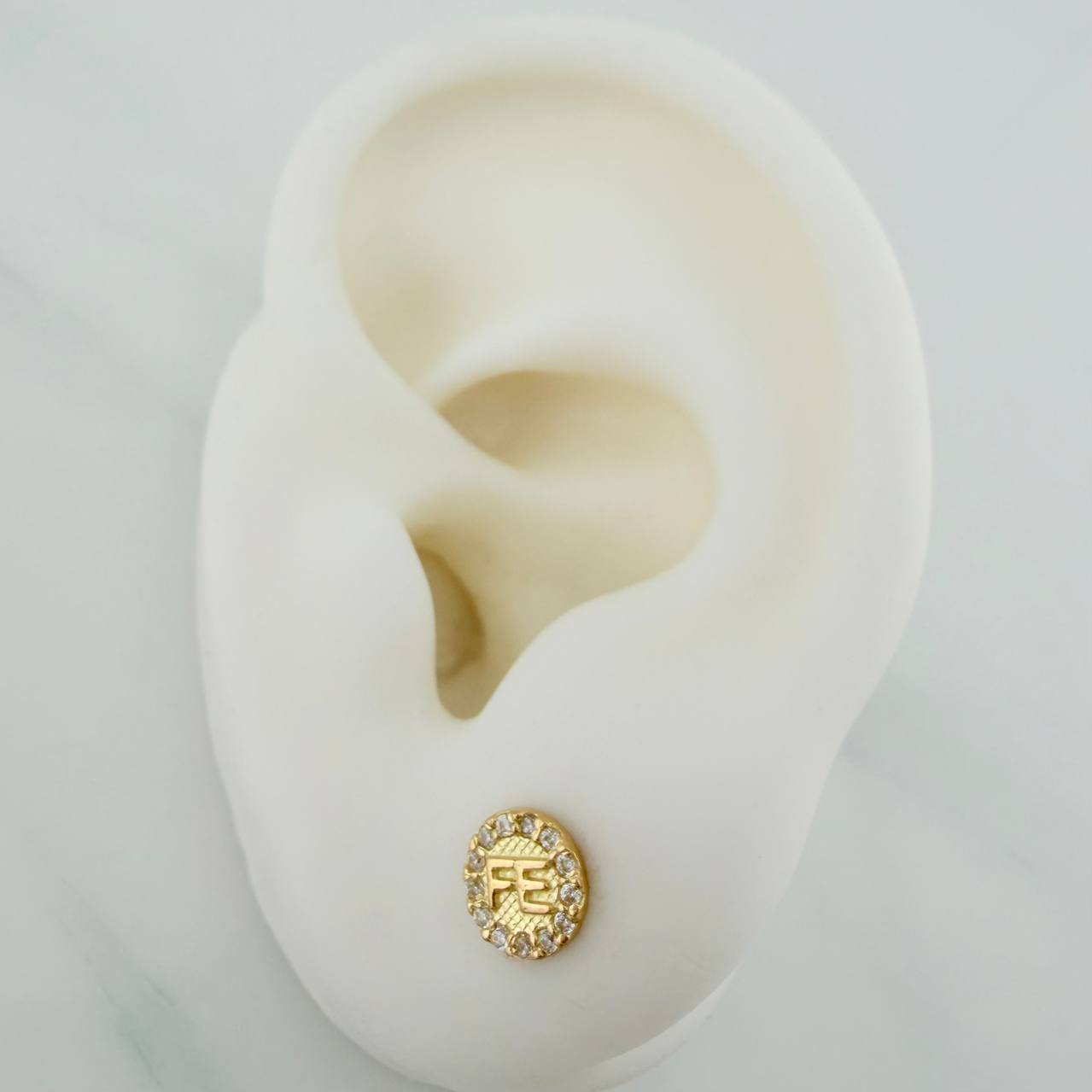 Faith Stud Earrings 1.05gr / 3mm 18K Yellow Gold &