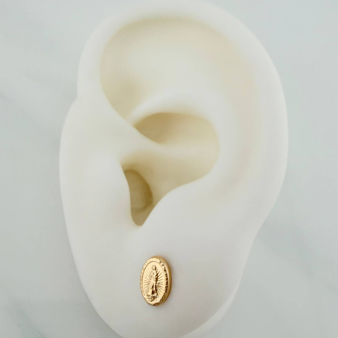 Topos Virgen De Guadalupe 0.55gr / 2mm Oro Amarillo 18K &