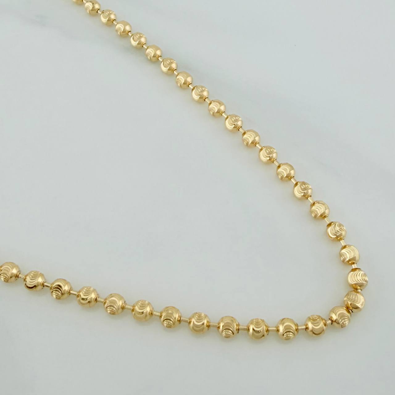 Half Moon Military Chain 10 g / 16 1/4 in / 3 mm 18K Yellow Gold