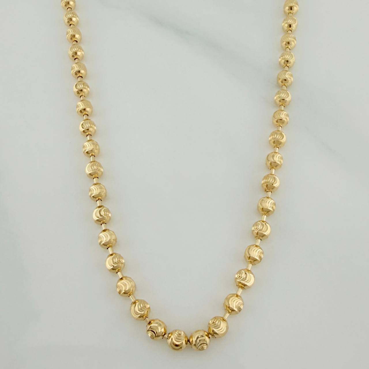 Half Moon Military Chain 10 g / 16 1/4 in / 3 mm 18K Yellow Gold