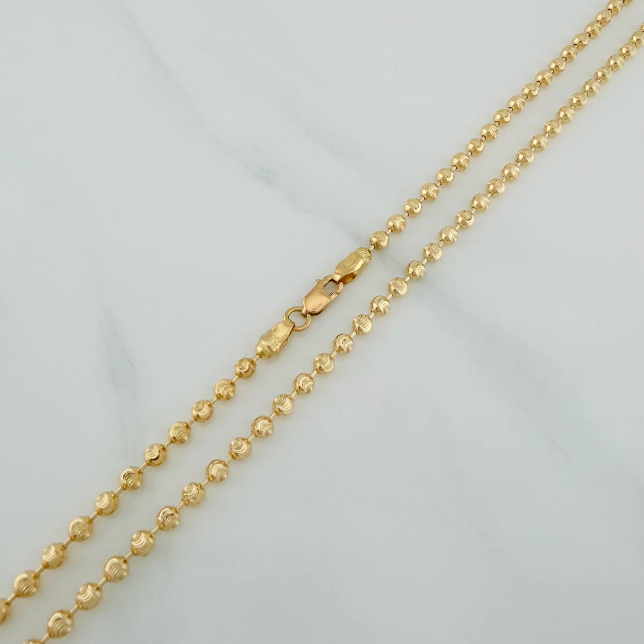 Half Moon Military Chain 10 g / 16 1/4 in / 3 mm 18K Yellow Gold