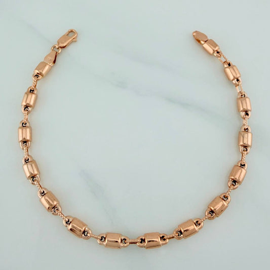 Pulso Rustico 5.5gr / 8 in / 4.52mm Oro Rosa 18K $