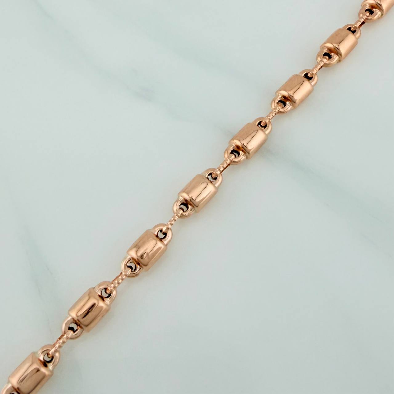 Pulso Rustico 5.5gr / 8 in / 4.52mm Oro Rosa 18K $