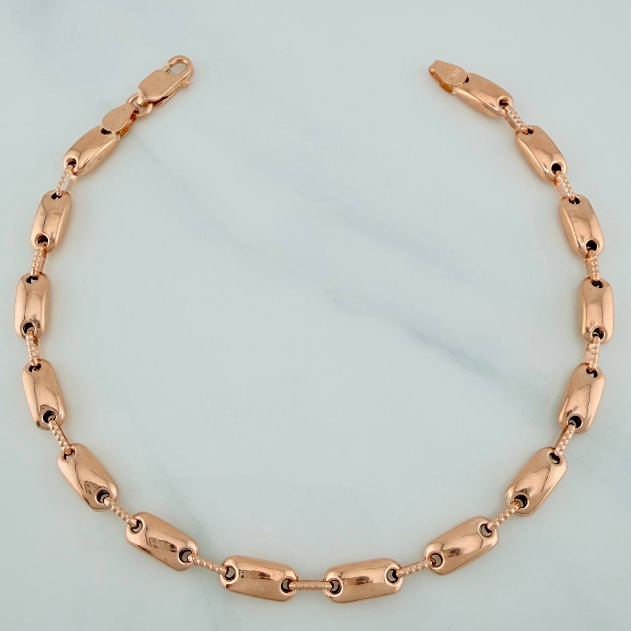 Rustic Barrel Bracelet 5.4 g / 8 1/4 in / 4.35 mm 18K Rose Gold $