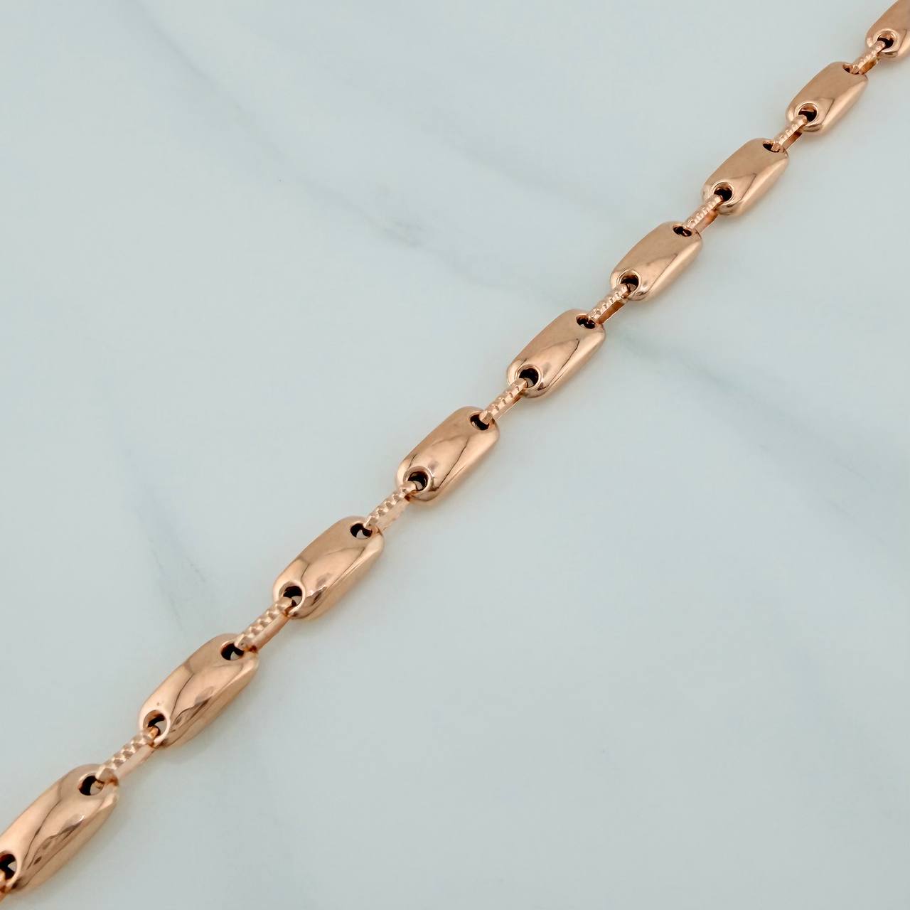 Rustic Barrel Bracelet 5.4 g / 8 1/4 in / 4.35 mm 18K Rose Gold $