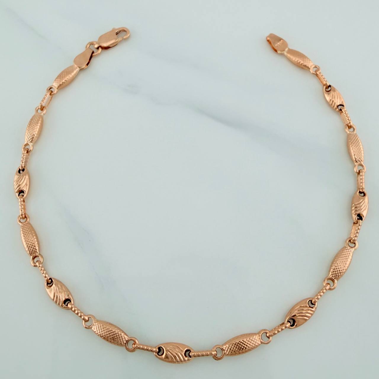 Rustic Buoy Cocoon Bracelet 3.95 g / 8 in / 3.65 mm 18K Rose Gold $
