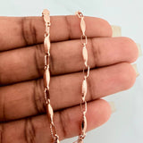 Pulso Rustico Capullo 3.9gr / 8 1/2 in / 3.31mm Oro Rosa 18K $