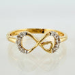 Anillo Infinito Corazon 1.5gr / T6 / Oro Amarillo 18K *