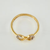 Anillo Infinito Corazon 1.5gr / T6 / Oro Amarillo 18K *
