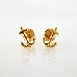 Anchor Stud Earrings 0.5gr / 7.8mm 18K Yellow Gold ©