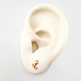 Anchor Stud Earrings 0.45gr / 7.8mm 18K Yellow Gold ©