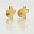 Cross Stud Earrings 0.7gr / 7.7mm Yellow Gold 18K