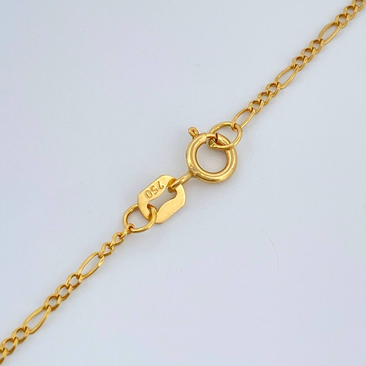 Cadena Figaro 1.1gr / 19 3/4 in / 1.25mm Oro Amarillo +1 18K %