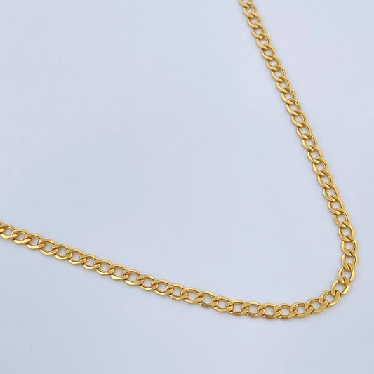 Cadena Cubana  2.85gr / 19 1/2 in / 2.49mm Oro Amarillo +1 18K %