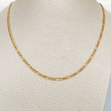 Cadena Figaro 3.9gr / 25 in / 2.46mm Oro Amarillo +1 18K %