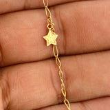 Pulso Espiga Estrellas 1.95gr / 7 1/2 in / Oro Amarillo +3 18K %