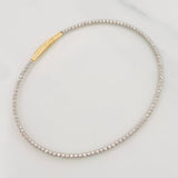 Diamond Cut Hoop Bracelet 2.55 g / 6 3/4 in / 1.65 mm 18K White Gold
