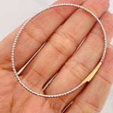 Diamond Cut Hoop Bracelet 2.55 g / 6 3/4 in / 1.65 mm 18K White Gold
