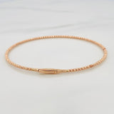 Diamond Cut Hoop Bracelet 2.75 g / 6 3/4 in / 1.65 mm 18K Rose Gold
