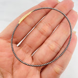 Diamond Cut Bracelet Hoop 2.75 g / 7 in / 1.7 mm Two-Tone Black Yellow 18K