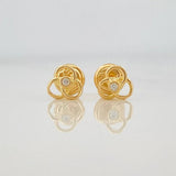 Topos Flor Espiral 0.75 g / in / 5.7 mm Oro Amarillo 18K