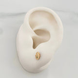 Stud Earrings Hamsa Hand 0.8 g / in / 6.6 mm Yellow Gold 18K