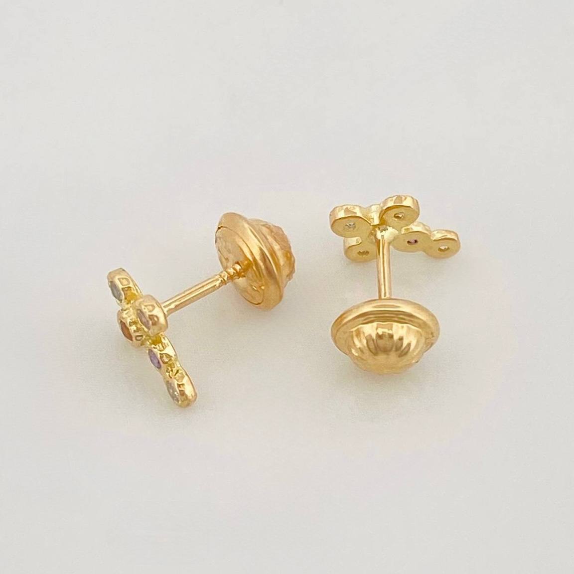Topos Cruz Tupida 0.95 g / in / 7.9 mm Oro Amarillo 18K