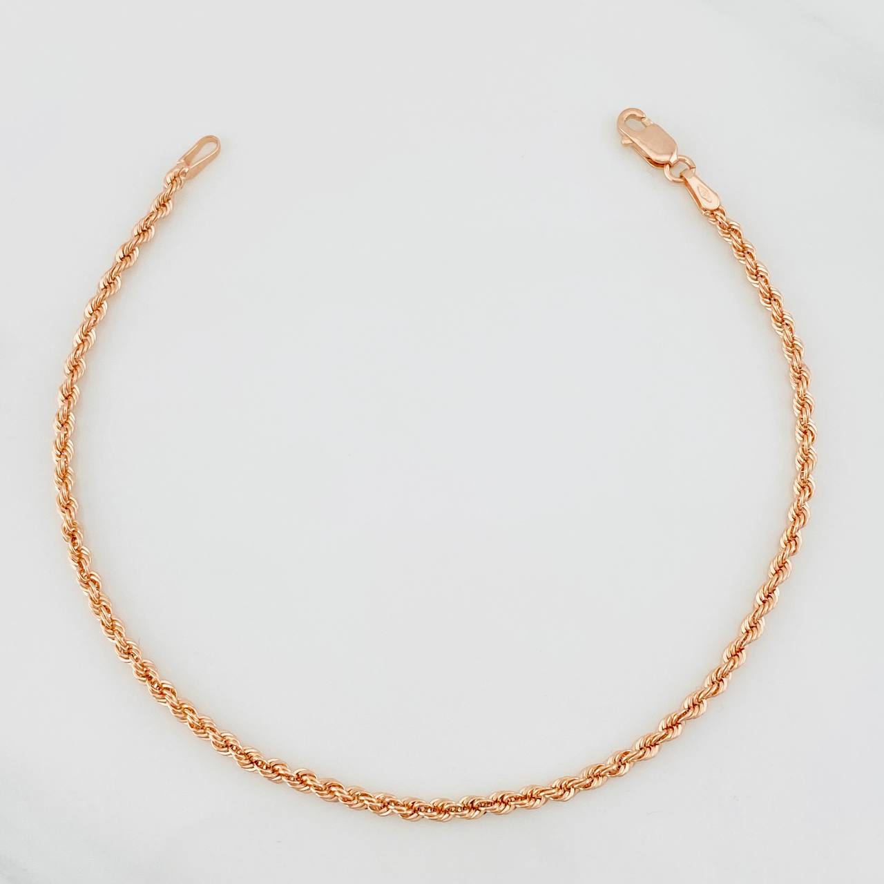 Pulso Lazo 1.5g / 7 1/2 in / 2.15mm Oro Rosa 18K