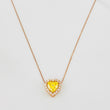 Cadena Veneciana Corazon Moisanita 1.68 qts 2.15g / 18 in / 0.6mm Oro Rosa 18K