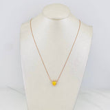 Cadena Veneciana Corazon Moisanita 1.68 qts 2.15g / 18 in / 0.6mm Oro Rosa 18K