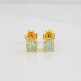 Topos Cuatro Garras Moisanita 3.3 qts 1.2g / in / 4.5mm Oro Amarillo 18K