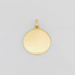 Dije Placa Circular 0.95g / 3/4 in Oro Amarillo 18K