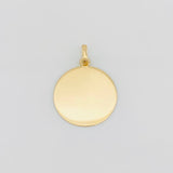 Pendant Circular Plate 0.95g / 1 in 18K Yellow Gold