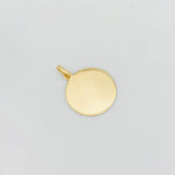 Dije Placa Circular 1g / 1 in Oro Amarillo 18K