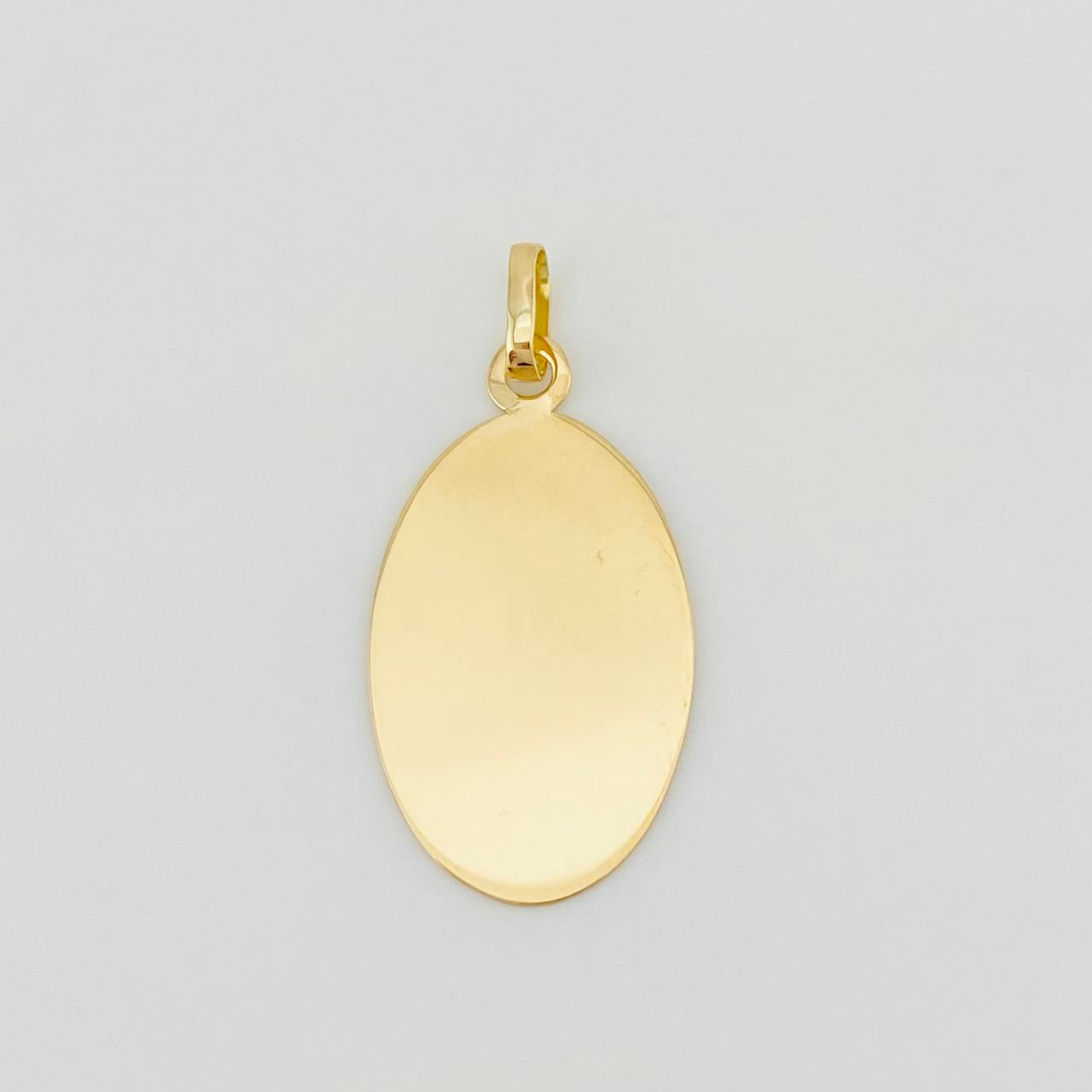 Pendant Oval Plate 0.8g / 1 in Yellow Gold 18K